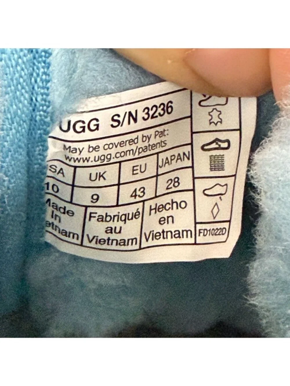 UGG Neumel Suede Chukka Boots Mens 10 Light Blue Wool Lined Lace Up